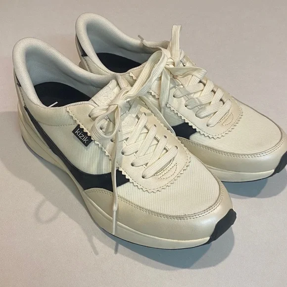 KIZIK PARIS METALLIC HANDS FREE TECHNOLOGY PRISTINE/BLACK LEATHER WOMENS SZ 9 - Picture 4 of 14